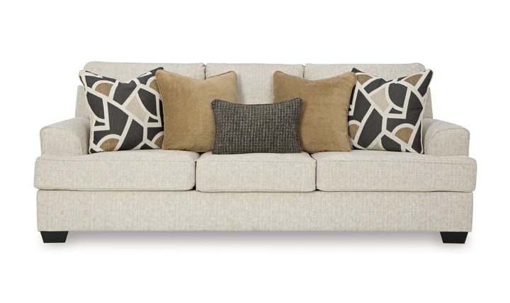 Modern Heritage Heartcort 3-Seater Fabric Sofa With 5 Pillows and Track Arms-Jennifer Furniture