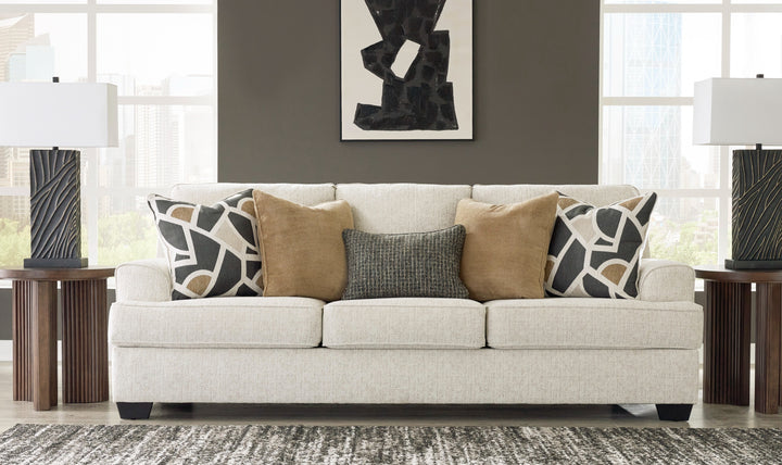 Modern Heritage Heartcort 3-Seater Fabric Sofa With 5 Pillows and Track Arms-Jennifer Furniture
