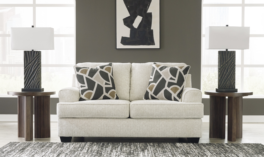 Modern Heritage Heartcort Fabric Living Room Set in Quartz-Jennifer Furniture
