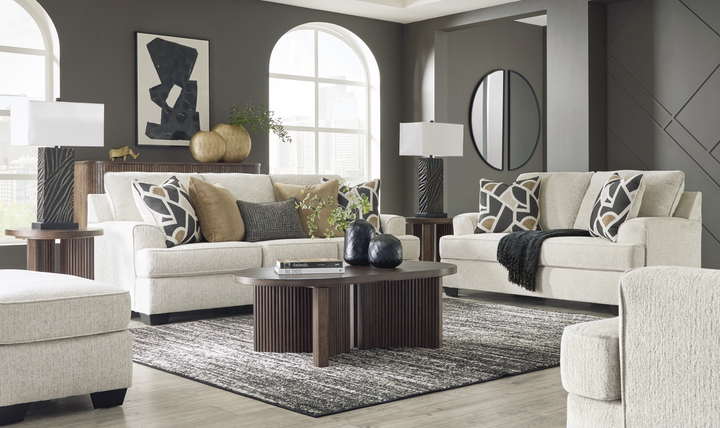 Modern Heritage Heartcort Fabric Living Room Set in Quartz-Jennifer Furniture