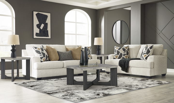 Modern Heritage Heartcort Fabric Living Room Set in Quartz-Jennifer Furniture