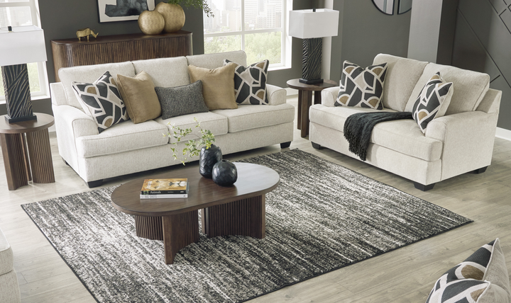 Modern Heritage Heartcort Fabric Living Room Set in Quartz-Jennifer Furniture