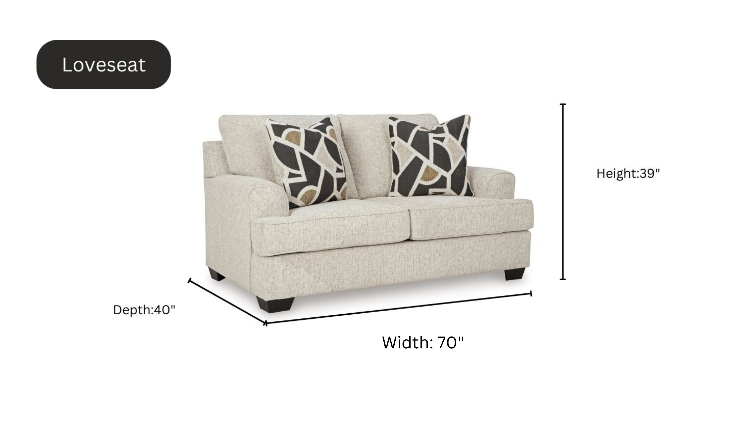 Modern Heritage Heartcort Fabric Living Room Set in Quartz-Jennifer Furniture