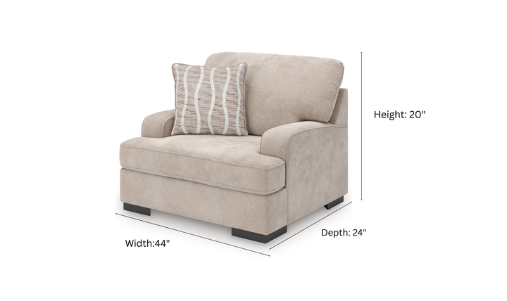 Modern Heritage High Profile Fabric Living Room Set