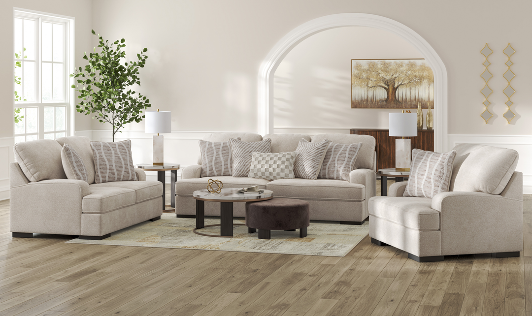 Modern Heritage High Profile Fabric Living Room Set