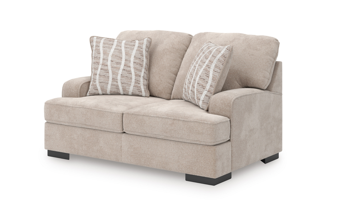 Modern Heritage High Profile Fabric Loveseat with Reversible Cushions