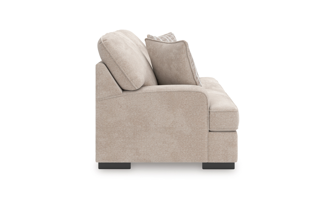 Modern Heritage High Profile Fabric Loveseat with Reversible Cushions