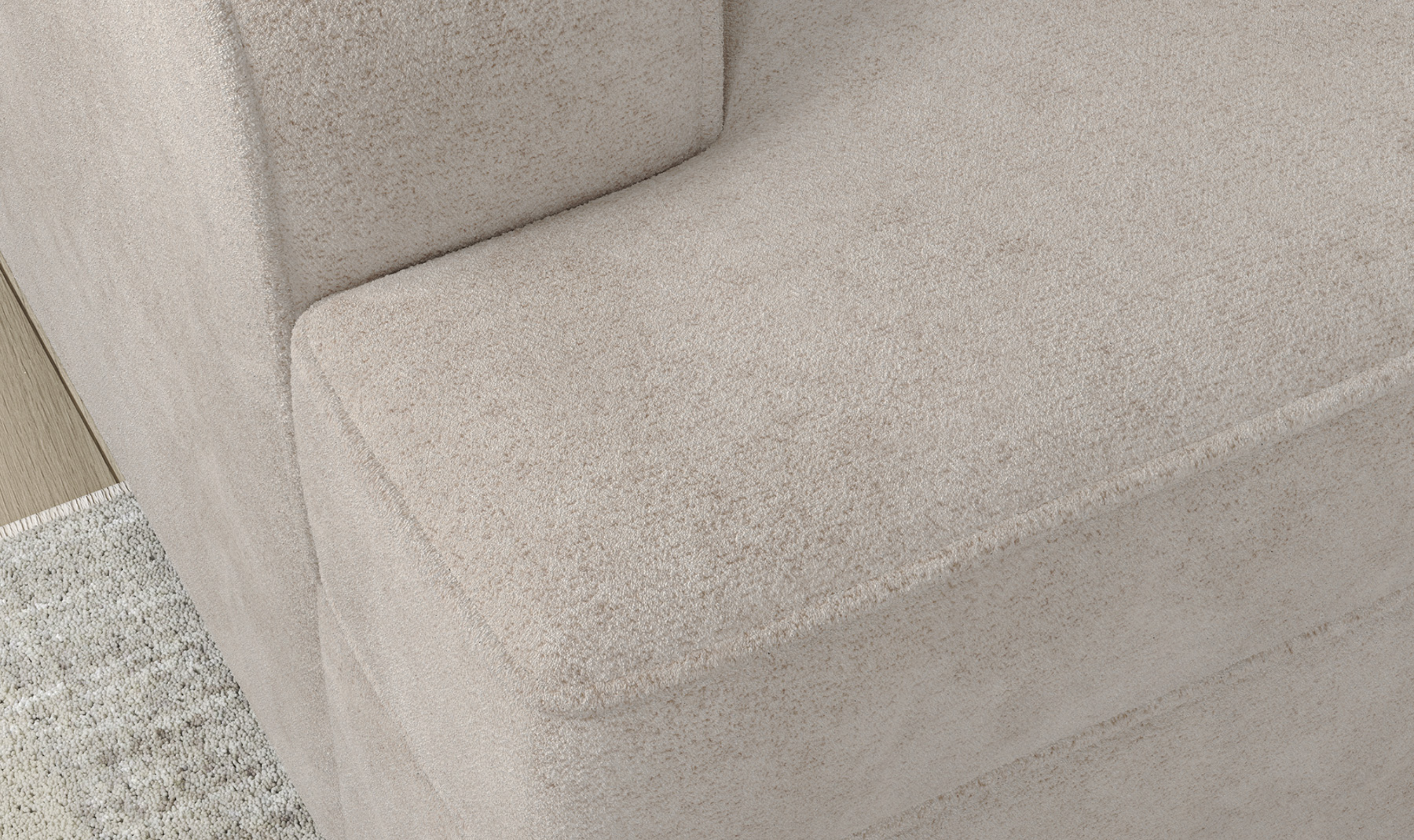 Modern Heritage High Profile Fabric Sofa with HR Foam