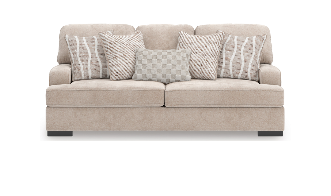 Modern Heritage High Profile Fabric Sofa with HR Foam