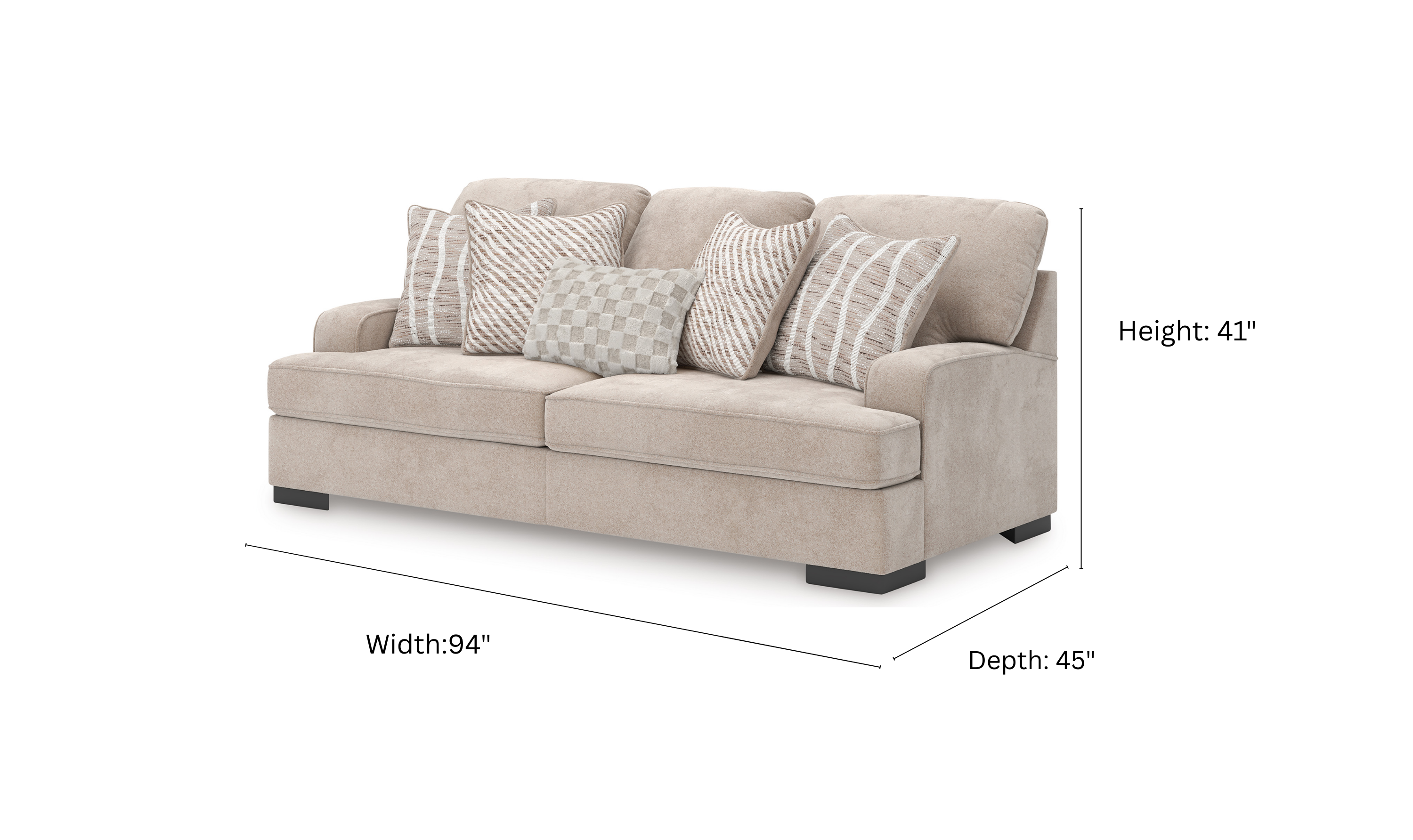 Modern Heritage High Profile Fabric Living Room Set