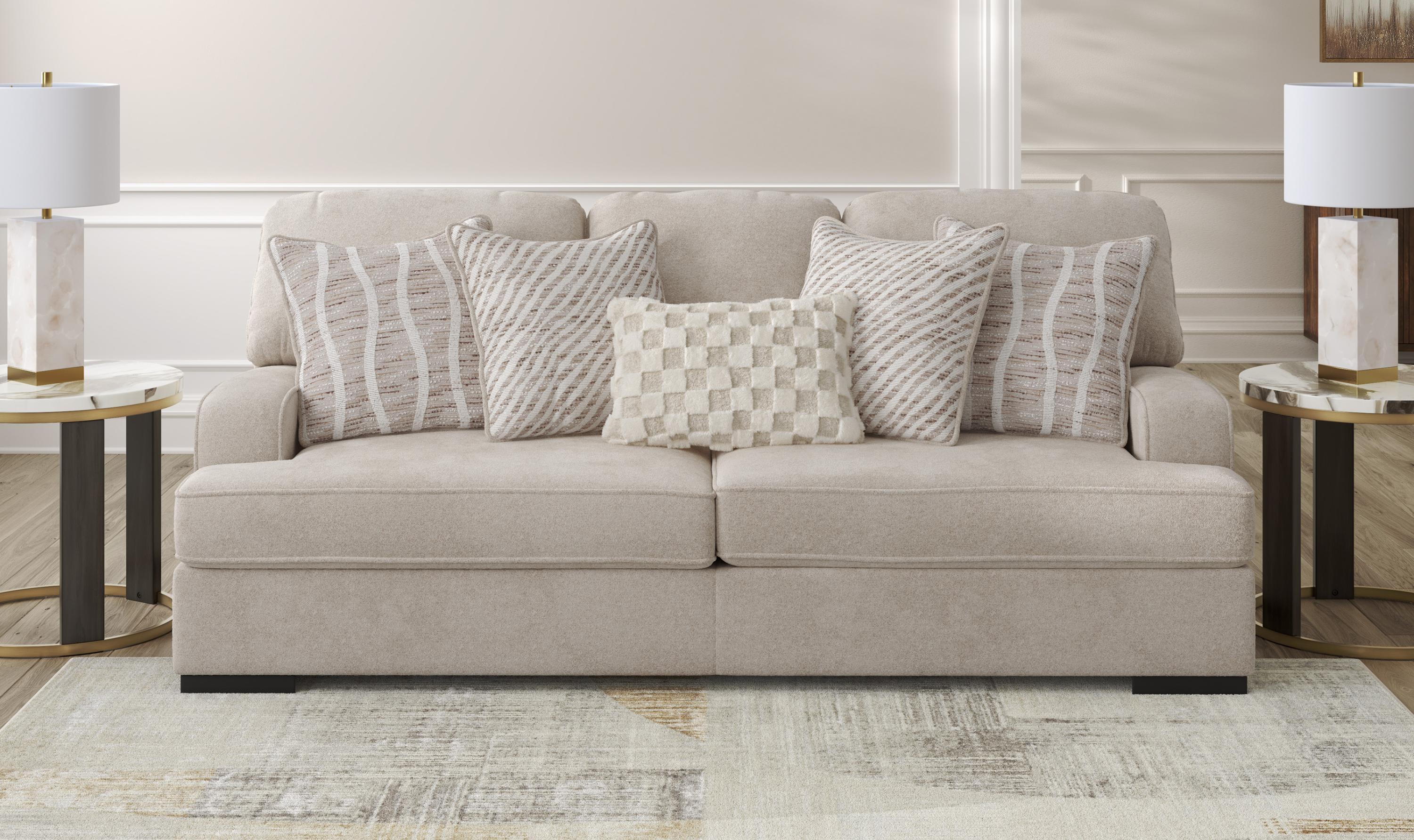 Modern Heritage High Profile Fabric Living Room Set