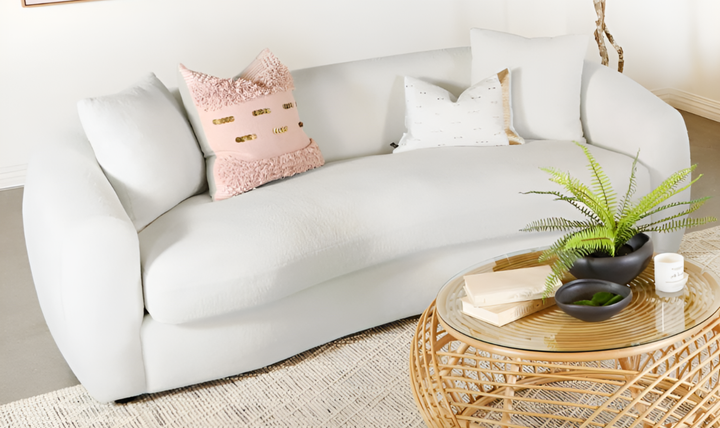 Modern Heritage Isabella Faux Sheepskin Fabric 3-Seater Sofa-jennifer Furniture