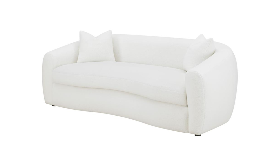 Modern Heritage Isabella Faux Sheepskin Fabric 3-Seater Sofa