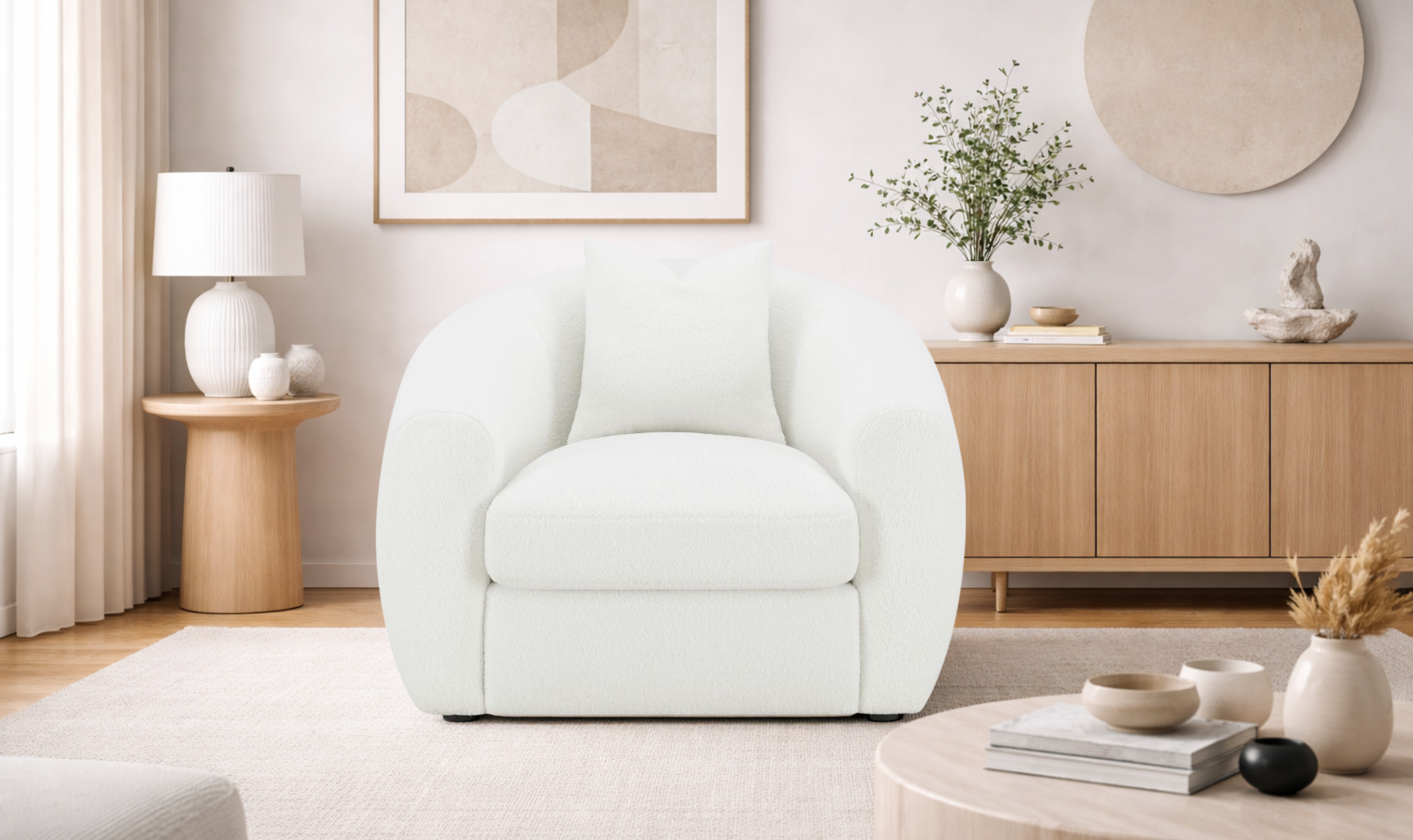 Modern Heritage Isabella Fabric Chair with Removable Cushions