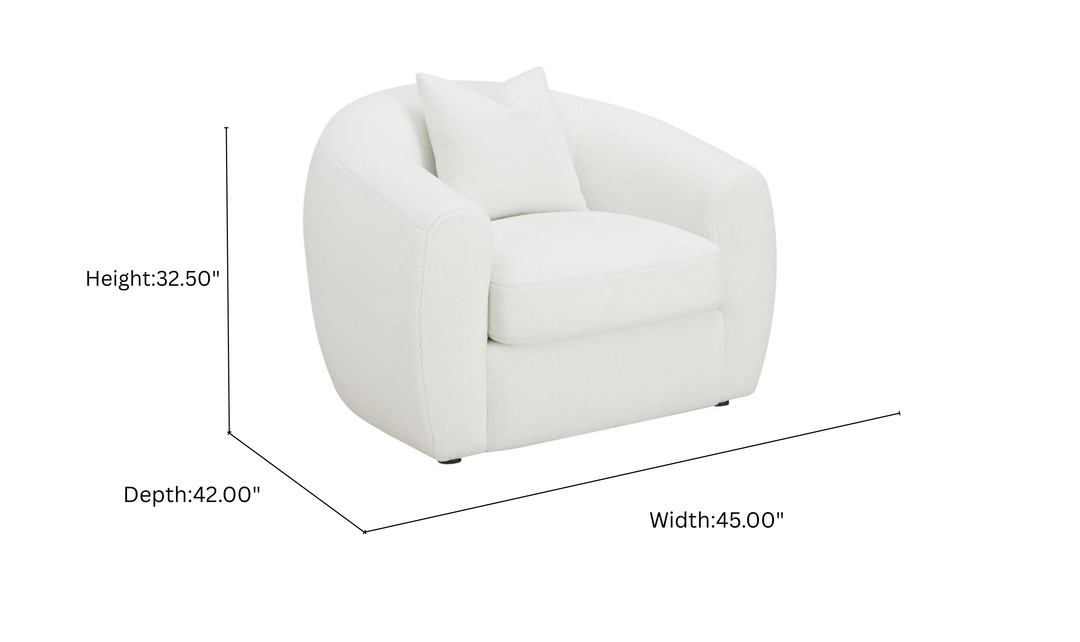 Modern Heritage Isabella Faux Sheepskin Fabric Chair