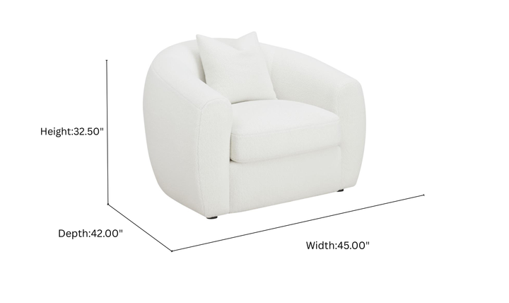 Modern Heritage Isabella Faux Sheepskin Fabric Chair