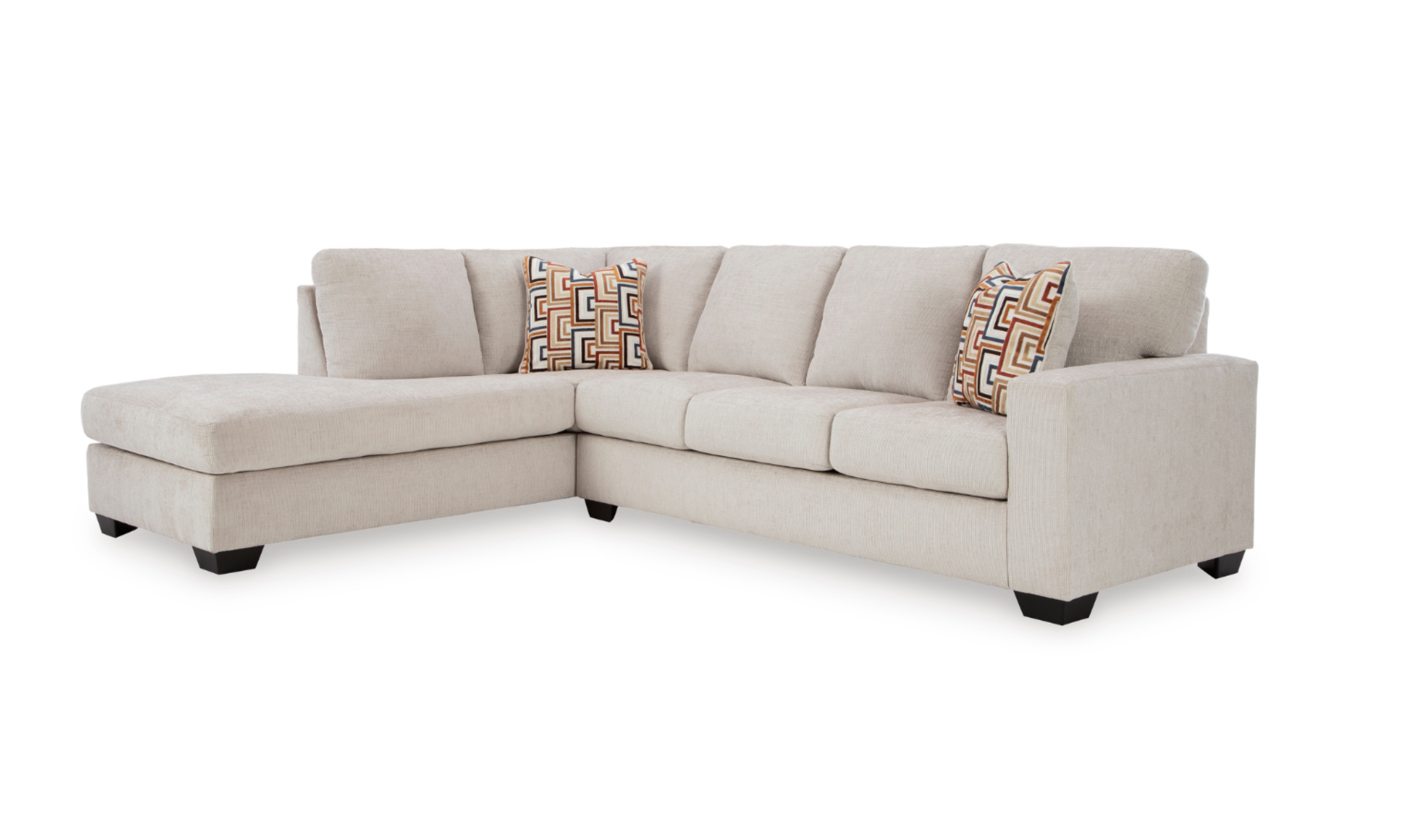 Modern Heritage Aviemore 2-Piece Fabric Sectional Sofa Chaise-Jennifer Furniture
