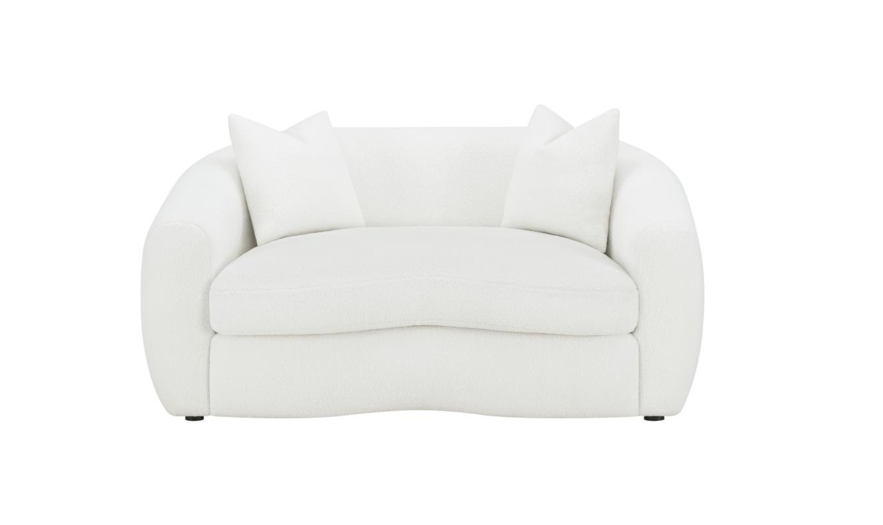 Modern Heritage Isabella Fabric Loveseat with Plush Bench Seat