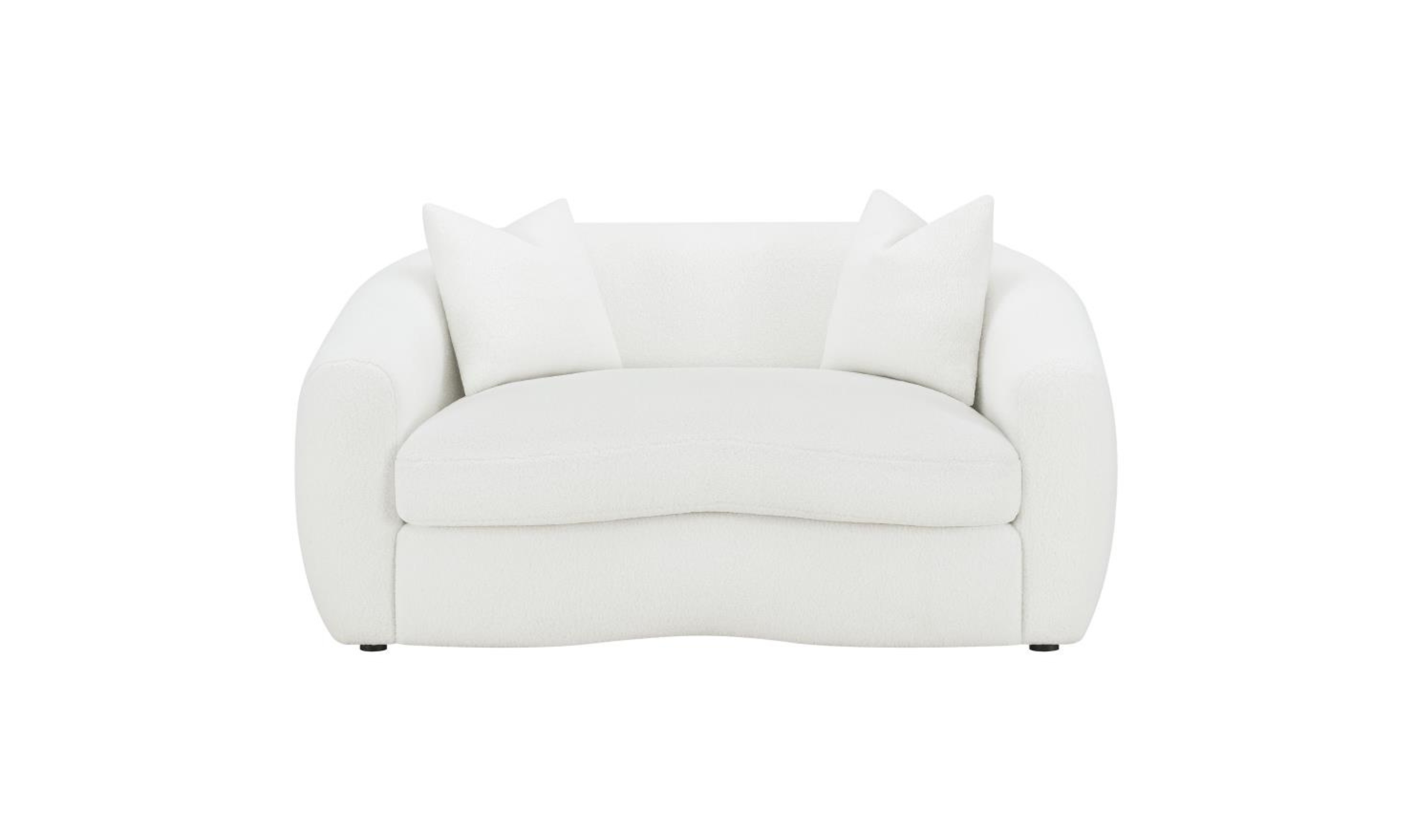 Modern Heritage Isabella Fabric Loveseat with Plush Bench Seat
