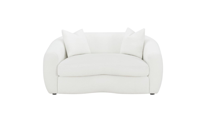 Modern Heritage Isabella Fabric Loveseat with Plush Bench Seat