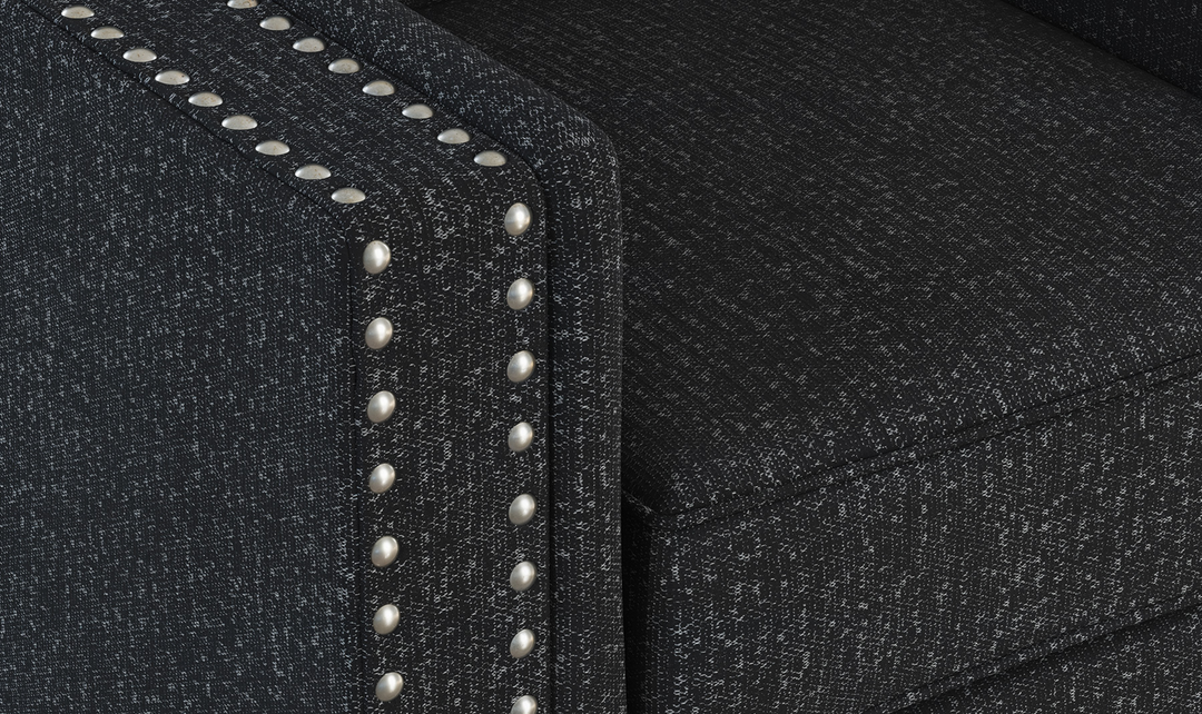 Modern Heritage Jasmine Peaks Fabric Loveseat with LED Lighting