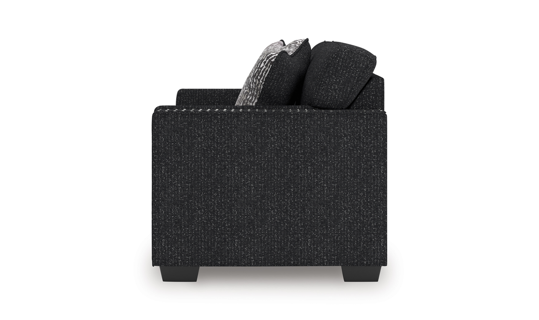 Modern Heritage Jasmine Peaks Fabric Loveseat with LED Lighting