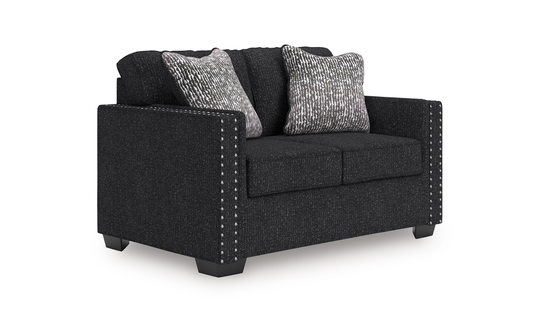 Modern Heritage Jasmine Peaks Fabric Loveseat with LED Lighting