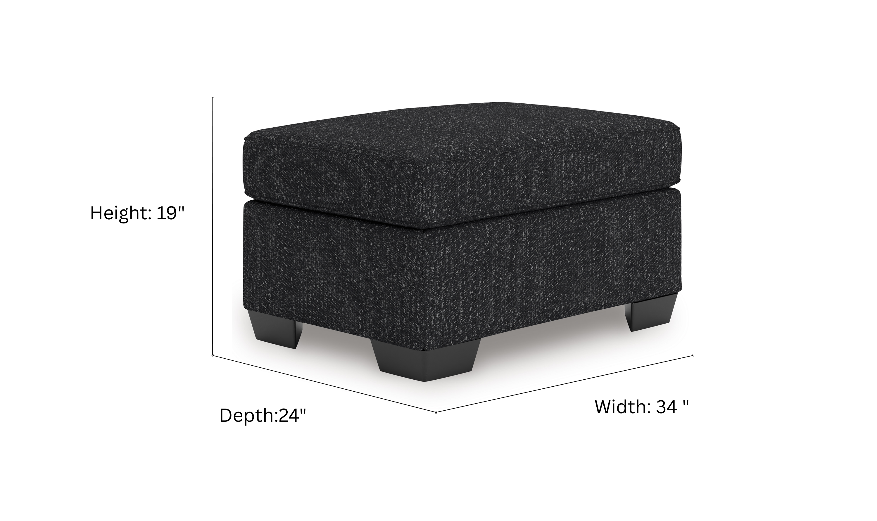 Modern Heritage Jasmine Peaks Ottoman-Jeennifer Furniture