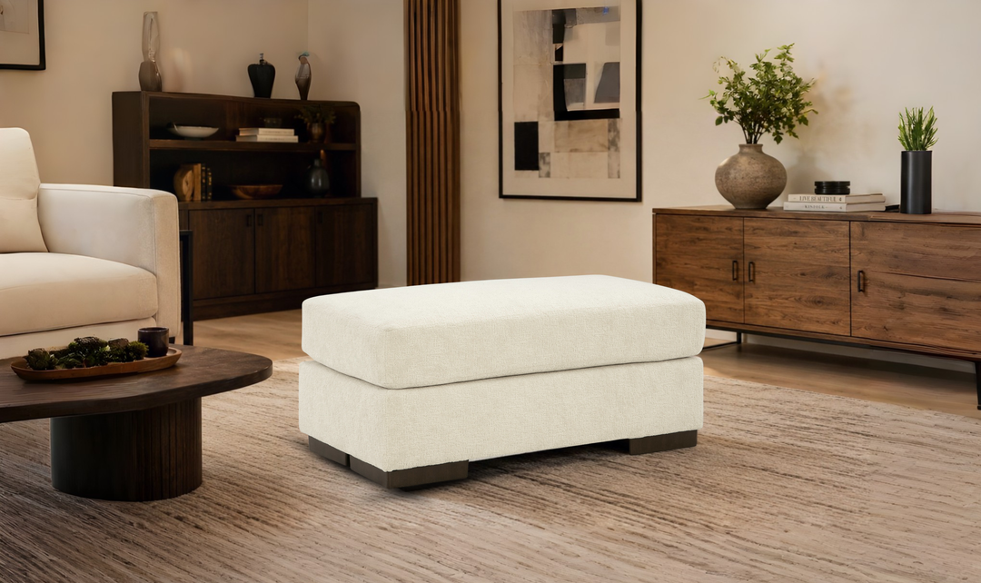 Modern Heritage Jayne Park Fabric Ottoman-Jenifer Furniture