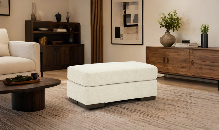 Modern Heritage Jayne Park Fabric Ottoman-Jenifer Furniture