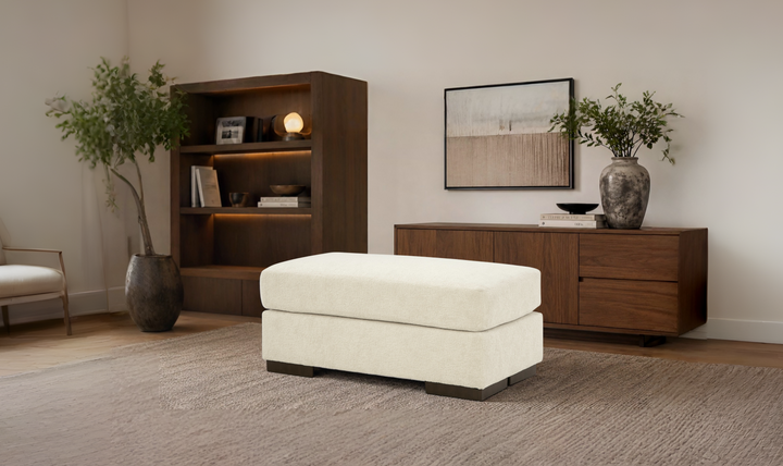 Modern Heritage Jayne Park Fabric Ottoman-Jenifer Furniture