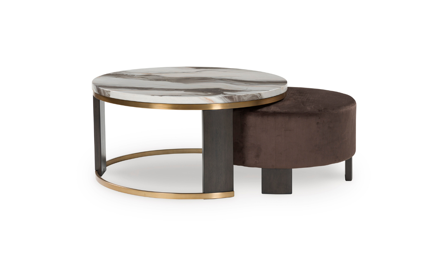 Modern Heritage Jazmore Occasional Table Set With Ottoman
