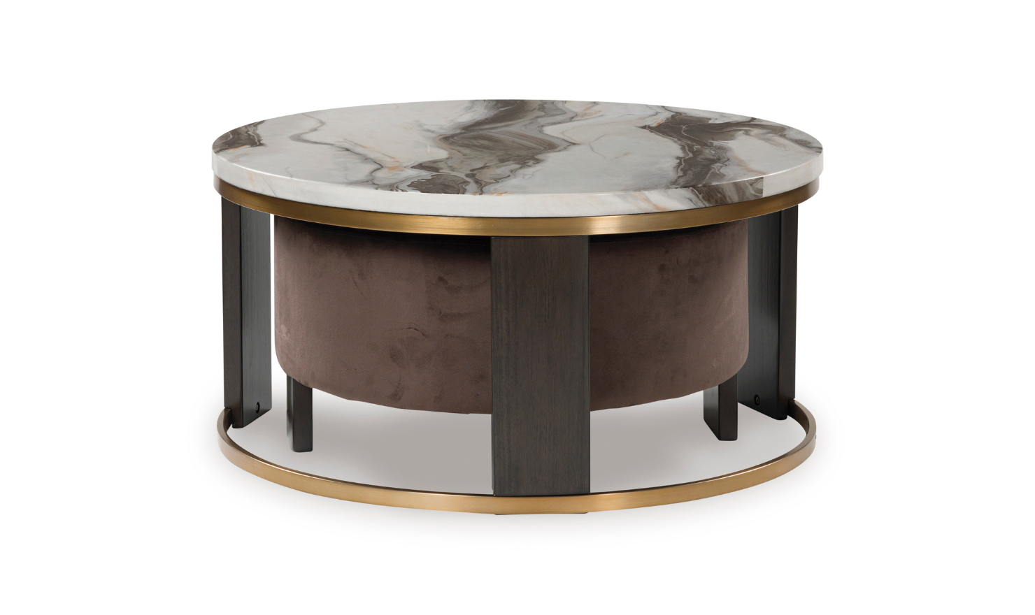Modern Heritage Jazmore Occasional Table Set With Ottoman