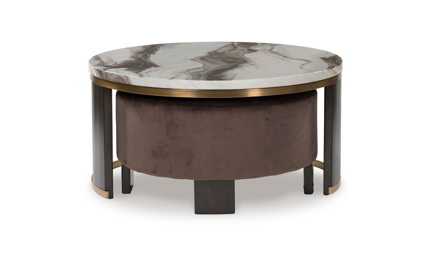 Modern Heritage Jazmore Occasional Table Set With Ottoman