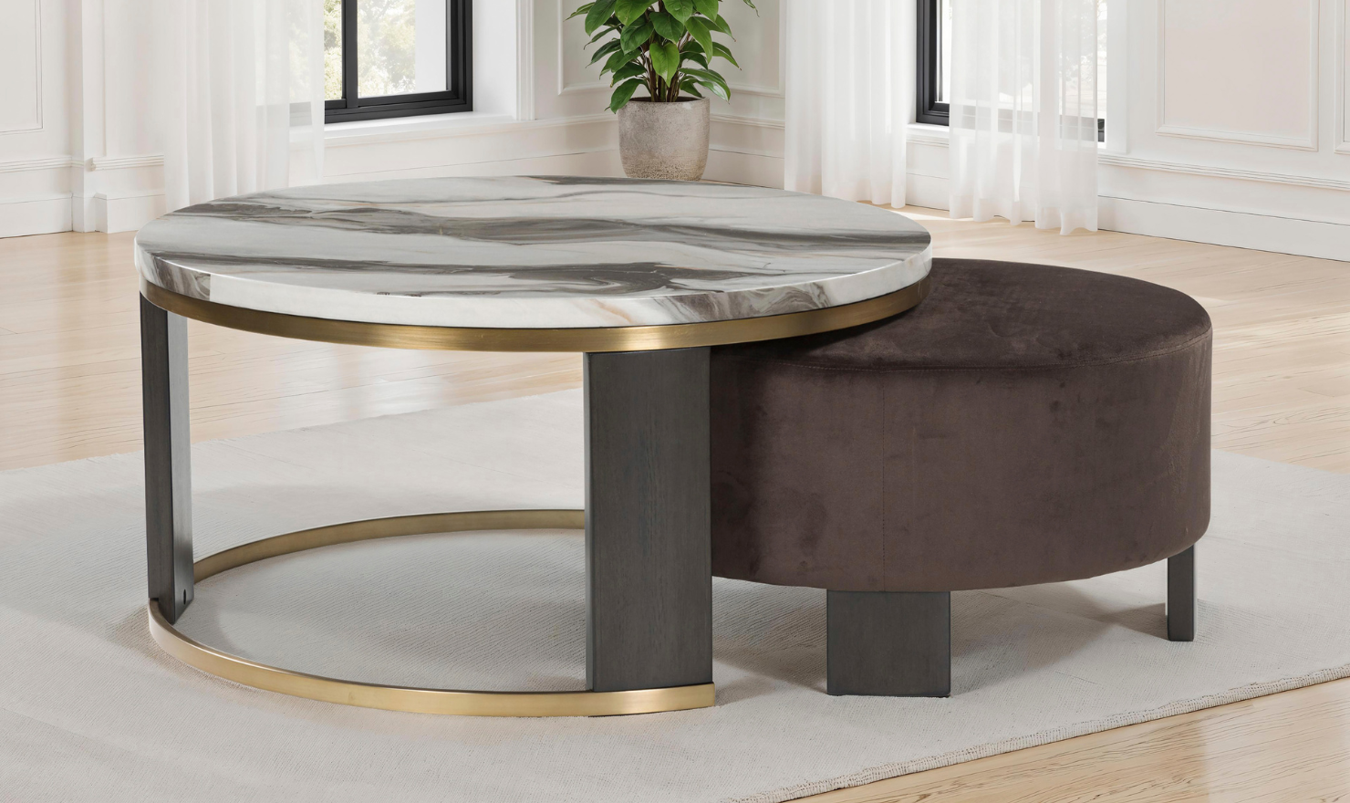 Modern Heritage Jazmore Occasional Table Set With Ottoman-jennifer furniture