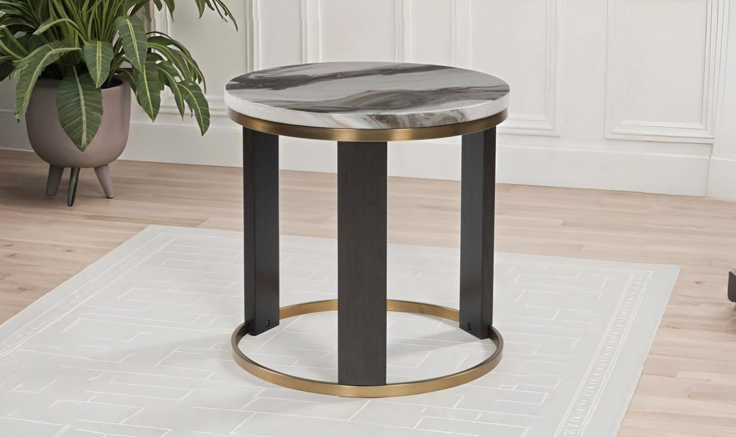 Modern Heritage Jazmore Occasional Table Set With Ottoman