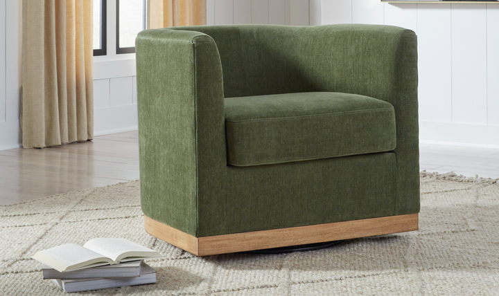 Modern Heritage Jersonlow Swivel Accent Chair in Forest Green-Jenifer Furniture