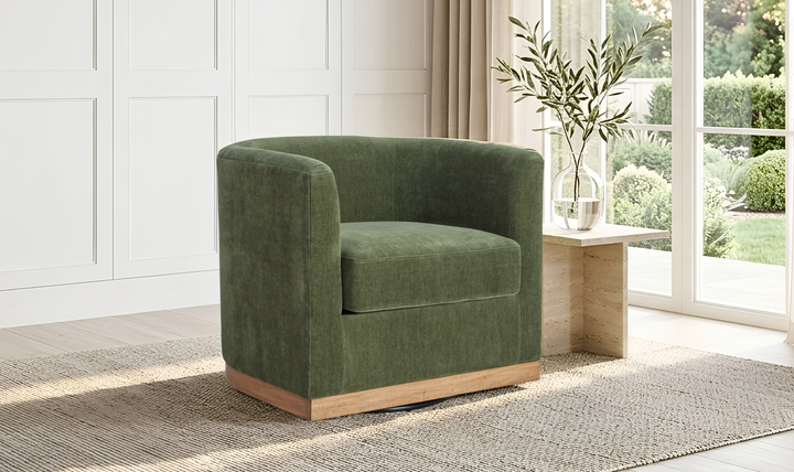 Modern Heritage Jersonlow Swivel Accent Chair in Forest Green-Jenifer Furniture