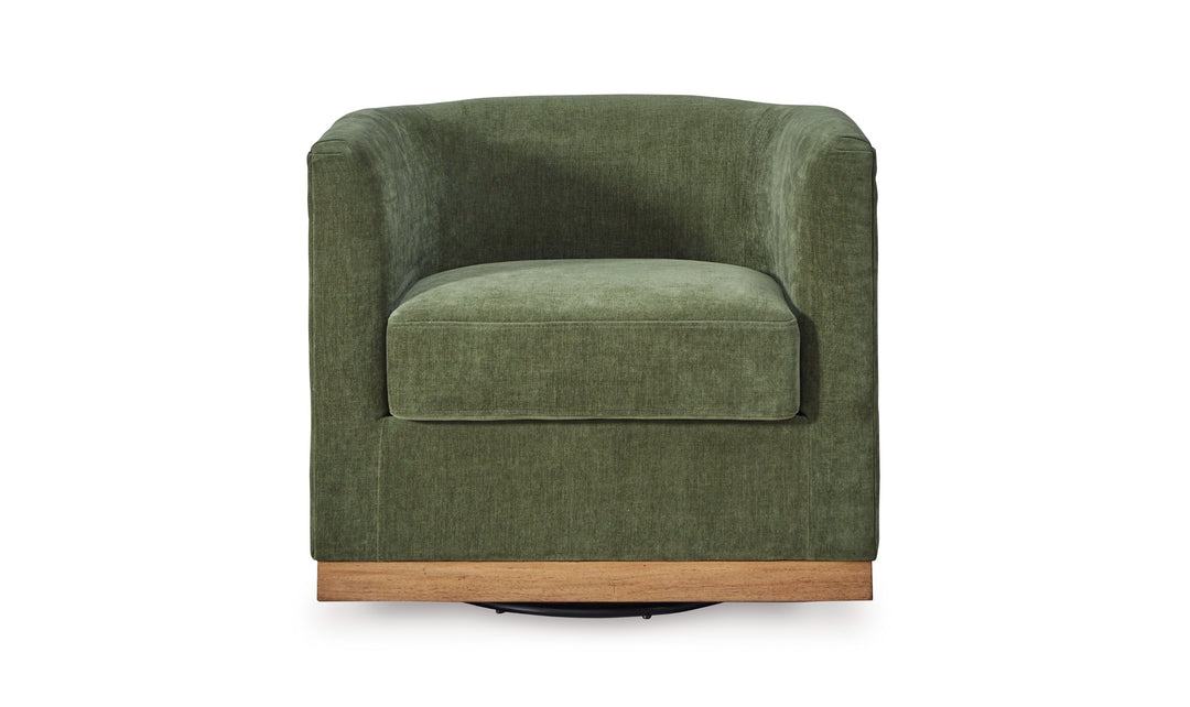 Modern Heritage Jersonlow Swivel Accent Chair in Forest Green-Jenifer Furniture