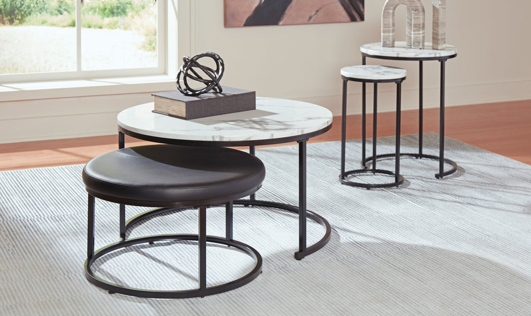 Modern Heritage Jusmour Occasional Nesting Table in Metal