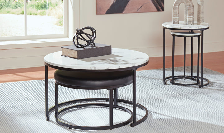 Modern Heritage Jusmour Occasional Nesting Table in Metal