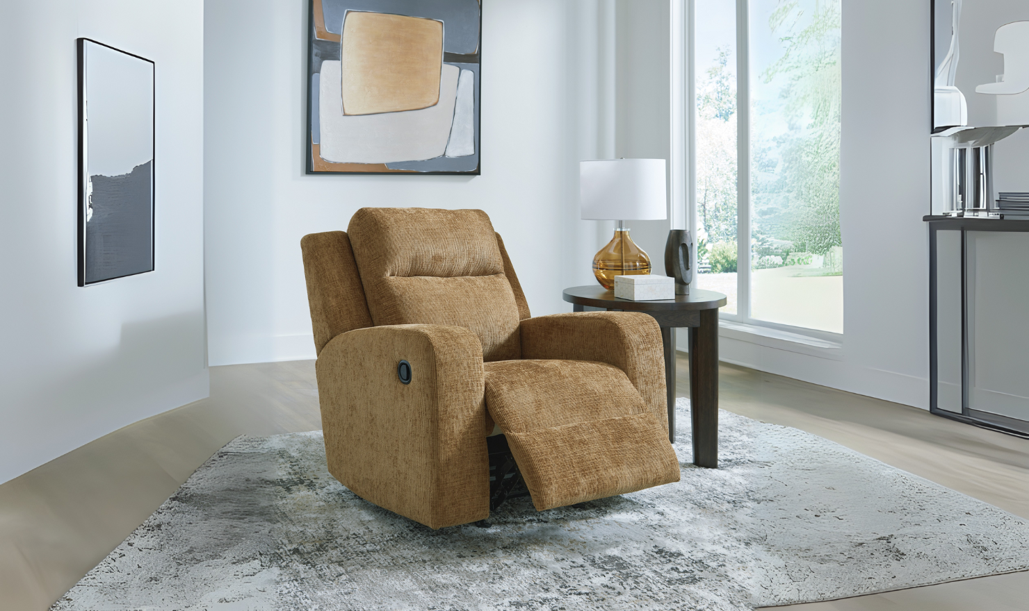 Modern Heritage Kanlow Fabric Rocker Recliner Chair-Jennifer Furniture