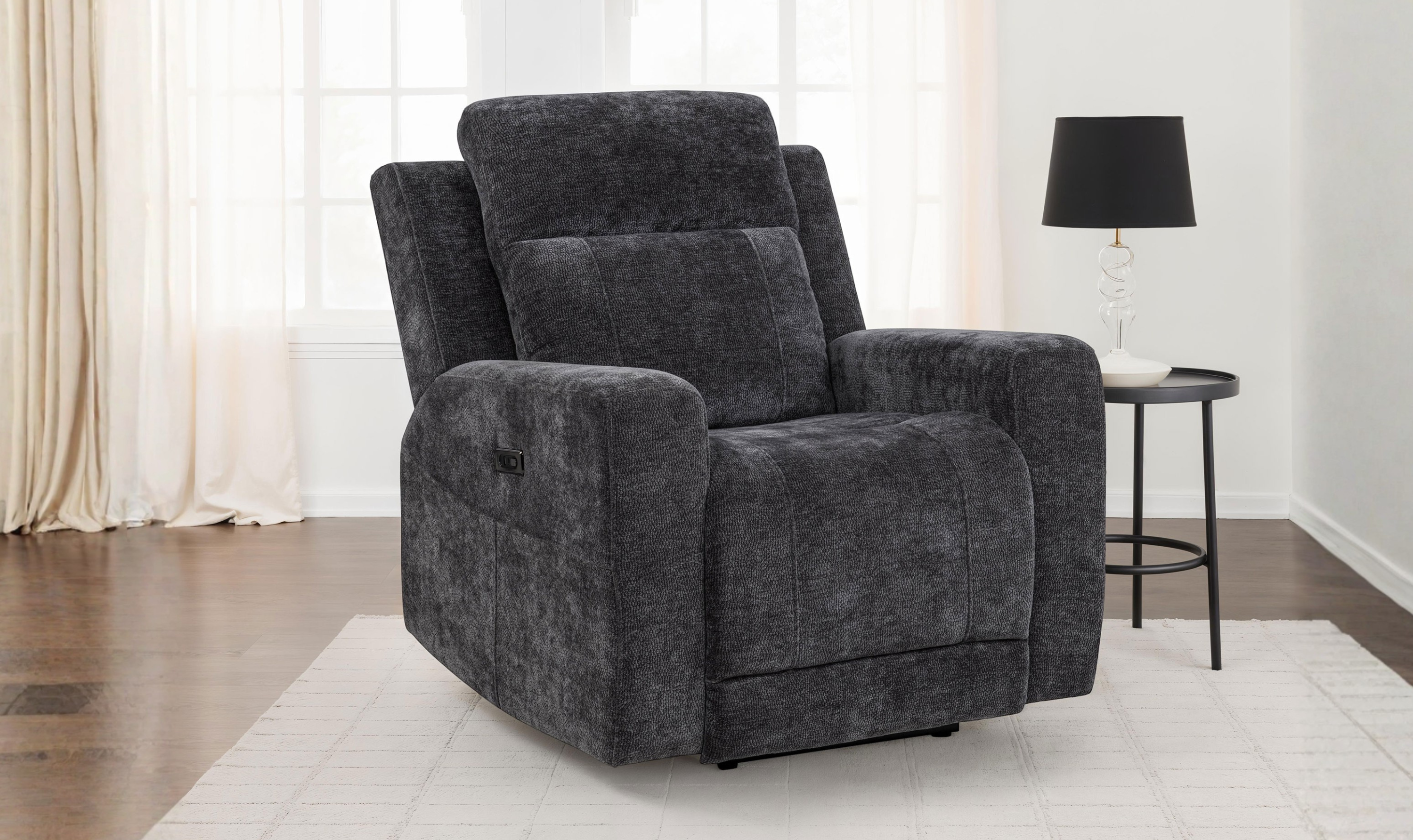 Modern Heritage Kennett Chenille Fabric Power Reclining Chair | Jennifer Furniture