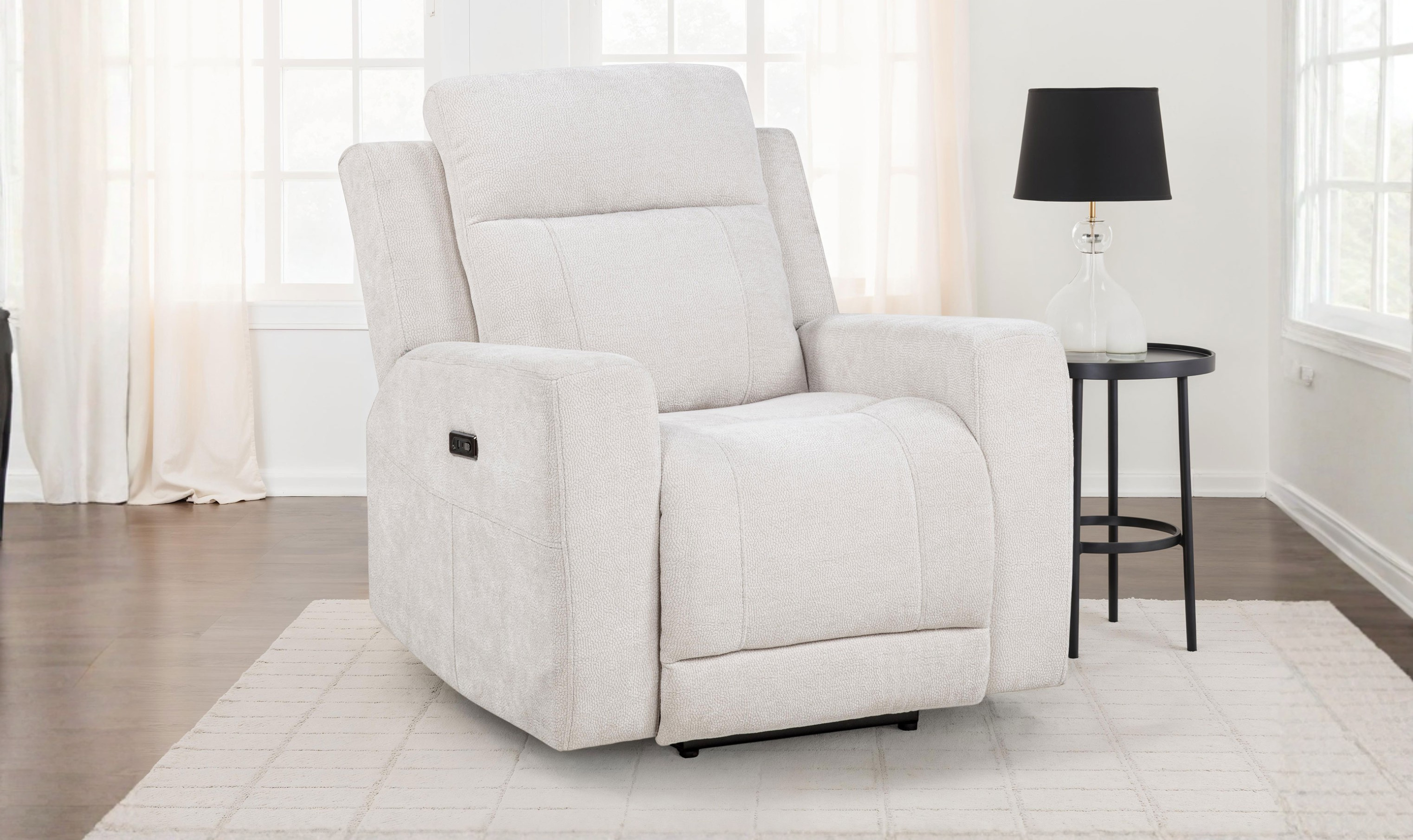 Modern Heritage Kennett Chenille Fabric Power Reclining Chair | Jennifer Furniture