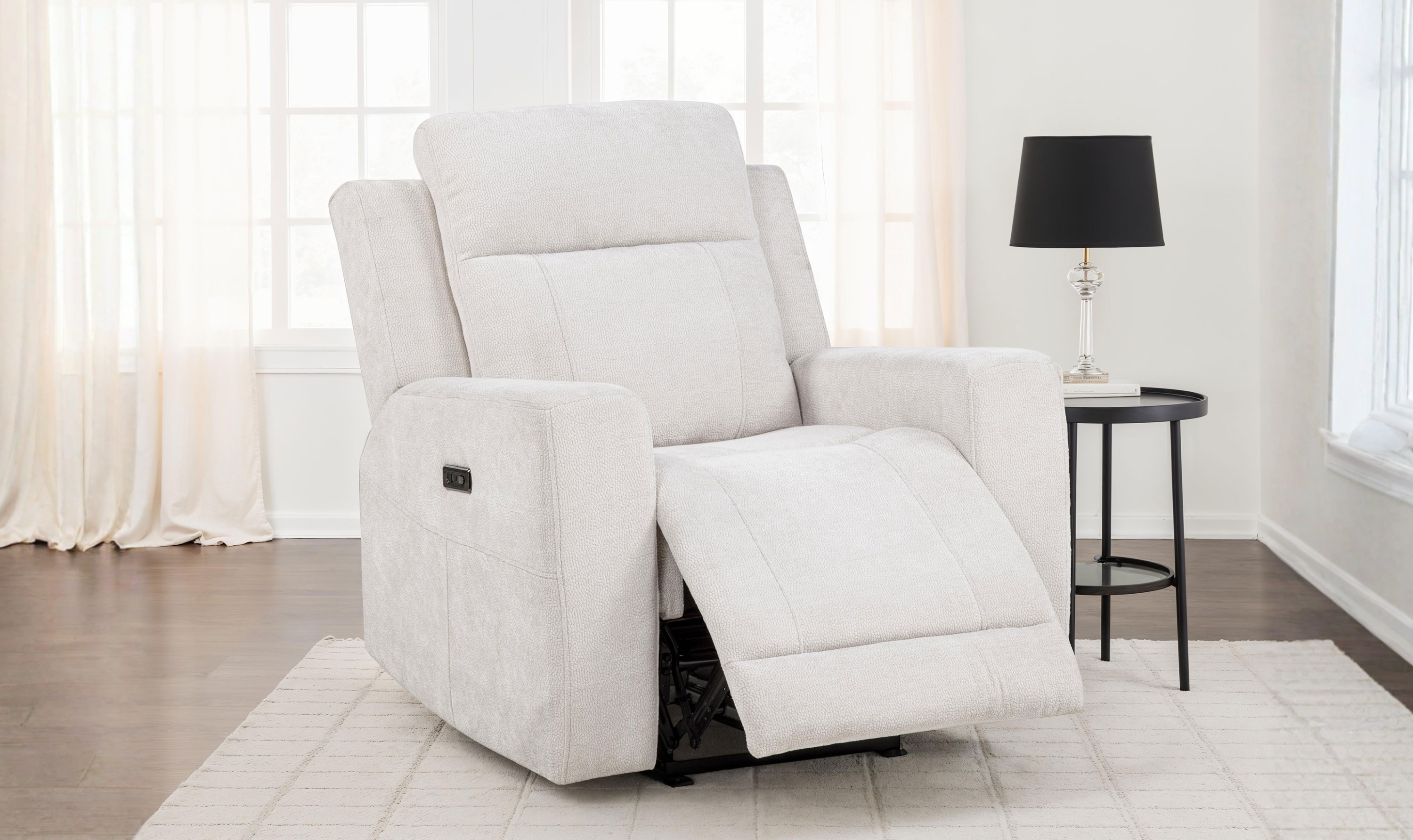 Modern Heritage Kennett Chenille Fabric Power Reclining Chair | Jennifer Furniture