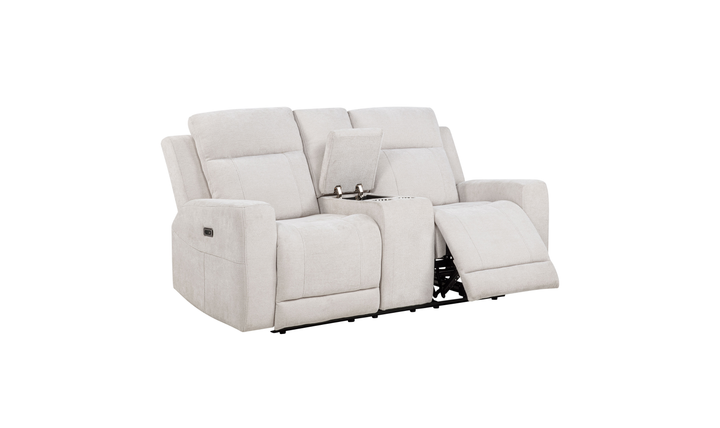 Modern Heritage Kennett Chenille Fabric Power Reclining Loveseat
