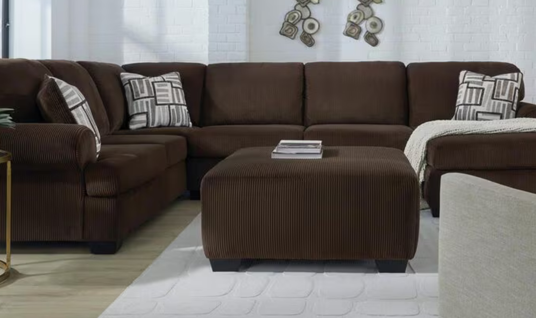 Modern Heritage Kimlee Oversized Polyester Accent Ottoman