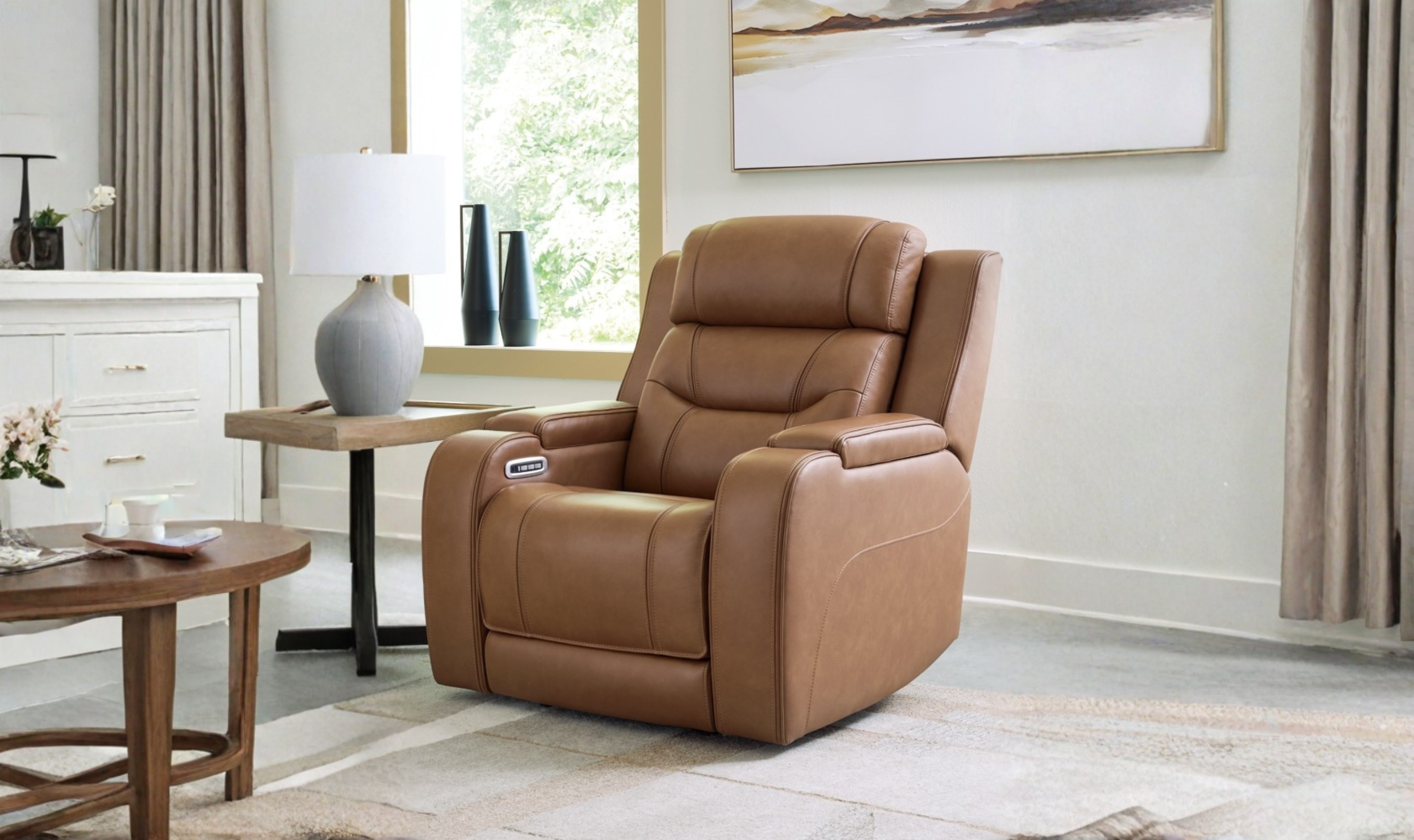 Modern Heritage Knightington Power Recliner Chair-Jennifer Furniture