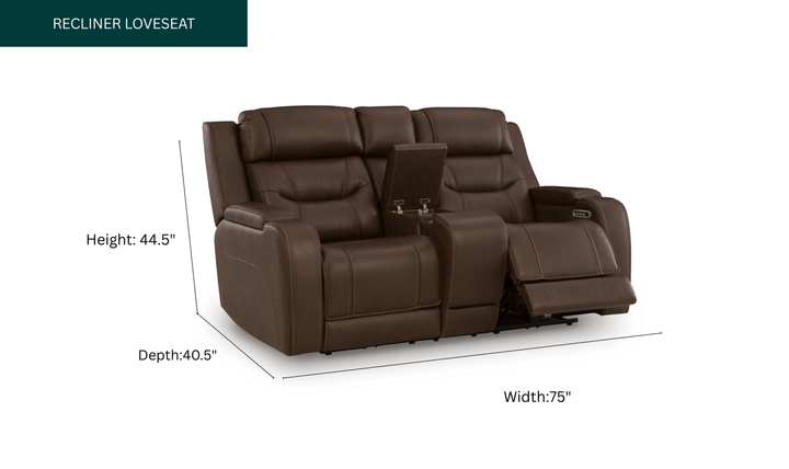 Modern Heritage Knightington Power Recliner Loveseat