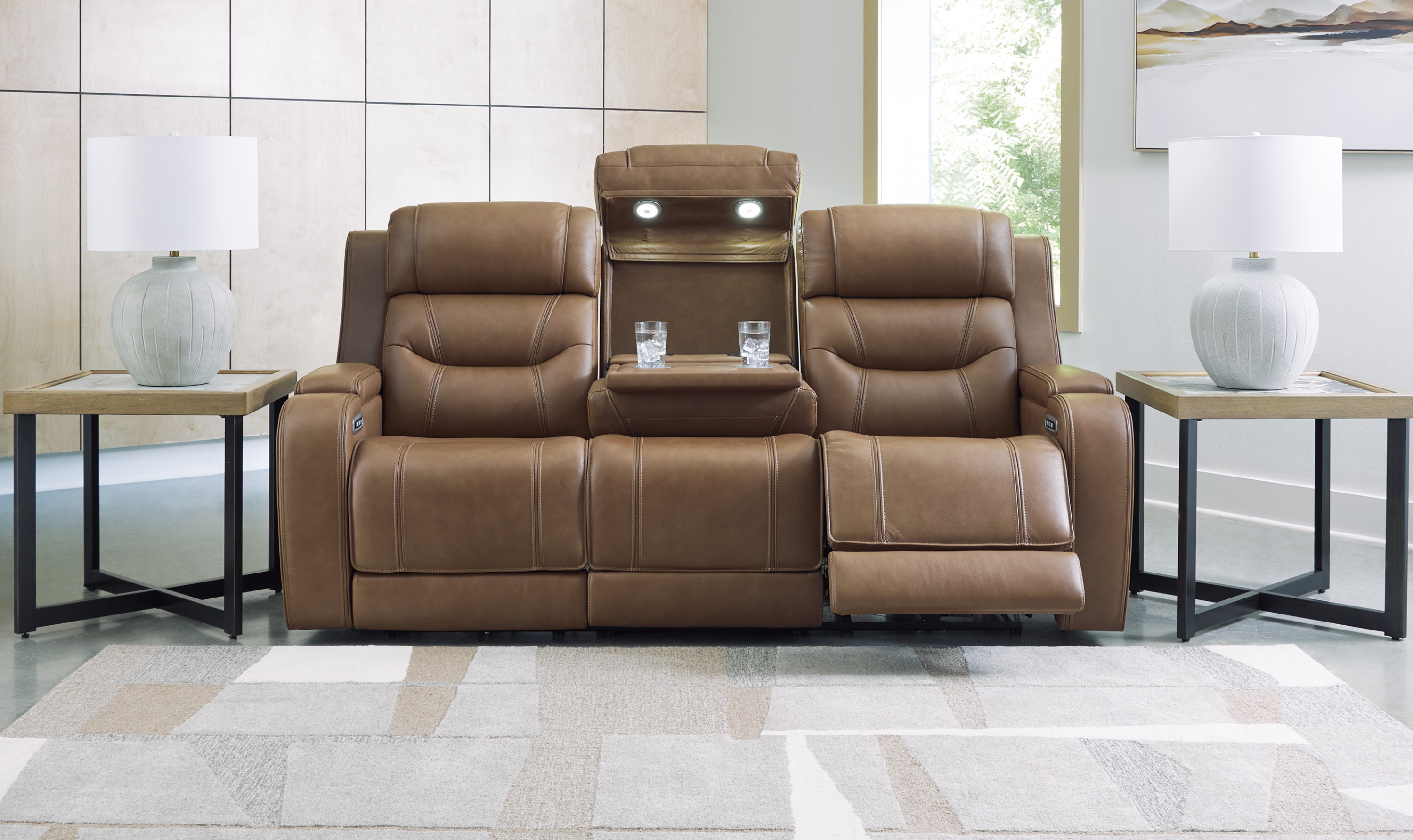 Modern Heritage Knightington Power Recliner Sofa-Jennifer Furniture